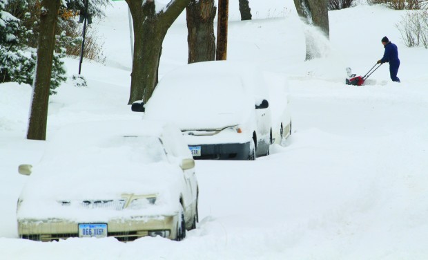 Davenport snowblowing
